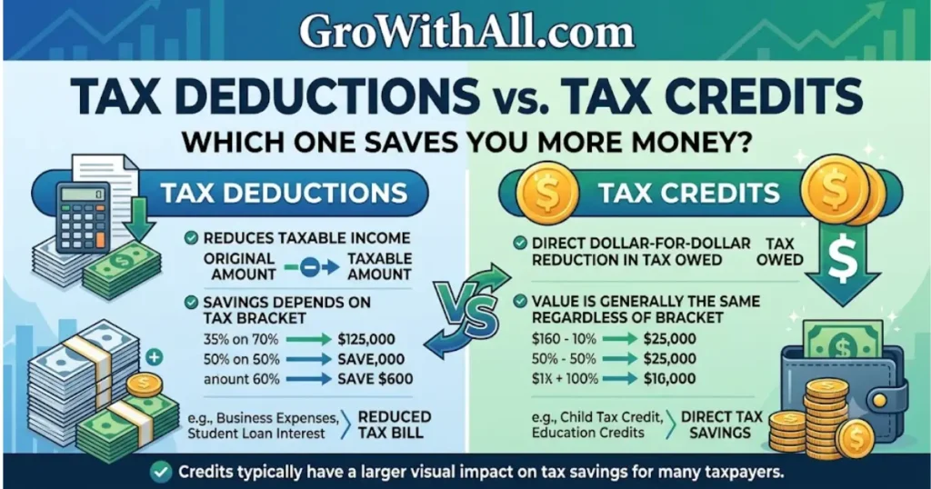 Tax Deductions vs Tax Credits Which One Saves You More Money